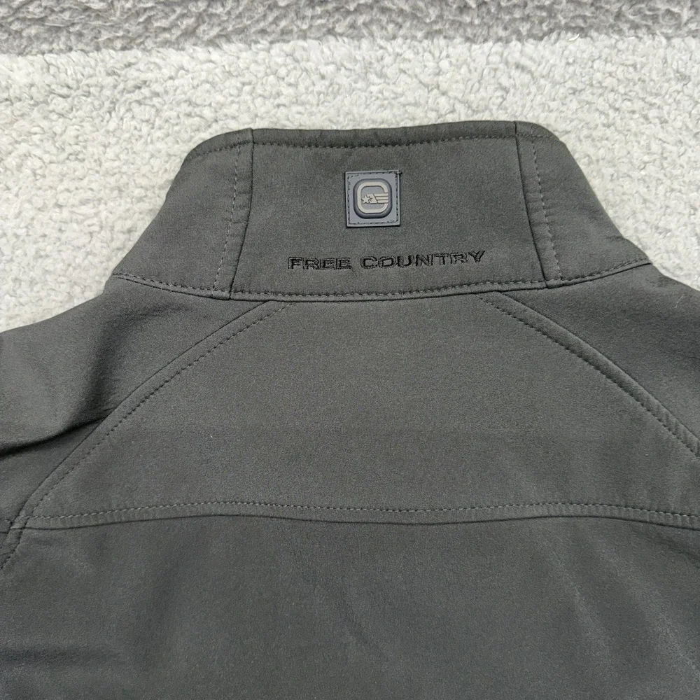Free Country FCXtreme Mens Medium Black White Fleece Lined Full Zip Jacket